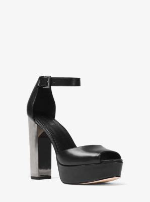 michael michael kors paloma leather platform sandal|MICHAEL Michael Kors Paola 127MM Leather Platform Sandals.